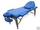 Blue PU Reiki Portable Massage Table w/Carry Case 9E2