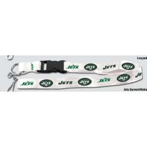 New York Jets NFL Lanyard Key Chain and Ticket Holder   White:  