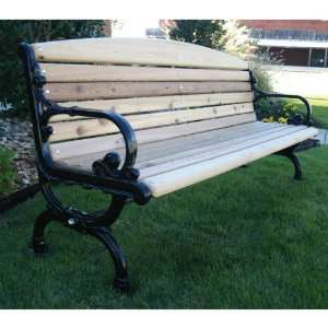  WebCoat Grand 6 ft. Park Bench with Cast Iron Scrolled 