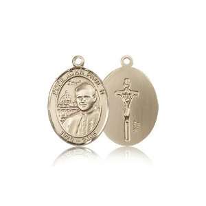  14kt Gold Pope John Paul II Medal Jewelry