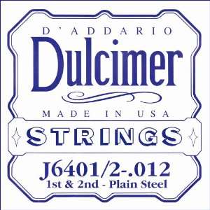   J6401 Plain Steel Dulcimer Single String, .012 Musical Instruments