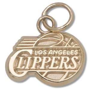  Los Angeles Clippers 3/8 Logo Charm   14KT Gold Jewelry 