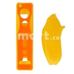  Remote and Nunchuk Controller Silicone Case for Wii Orange 