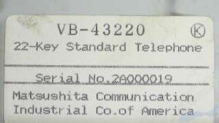 Panasonic DBS VB 43220 22 Key Standard Telephone  