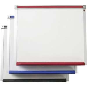  Steel Magnetic Whiteboard with Tray Black Trim
