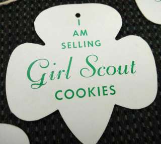 LOT vintage 10 GIRL SCOUT COOKIE NAME TAGS 45cents/box  