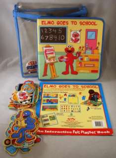 Sesame Street Elmo Goes To School Felt Interactive Playset Book 