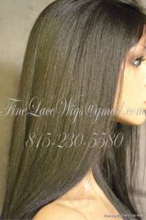 Brazilian Remy Front Lace Light Yaki Hair Texture Style #028