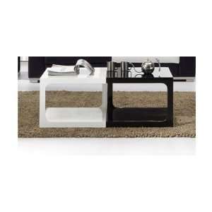  Ct02 Modern White And Black Lacquer Coffee Table: Home 