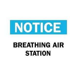 Sign,7x10,breathing Air Station,plastic   BRADY  