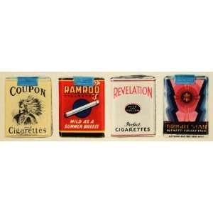 1932 Print Coupon Cigarettes Ramrod Revelation Tobacco Smoking Native 