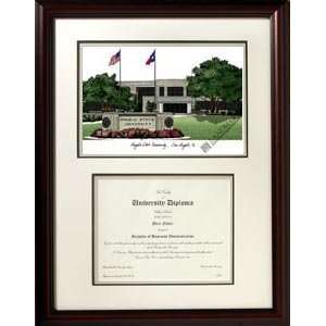  Angelo State University Graduate Framed Lithograph w 