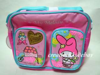 Sanrio My Melody Kids Pink Nylon Shoulder Bag w/ Zip  