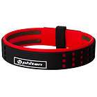 Phiten DUO S Pro Silicone Titanium Bracelet Black/Red   7.5 Inch
