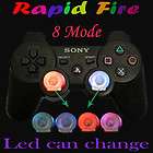 PS3 Rapid Fire 8 Modded Turbo LED Black Controller Dualshock 3 Mass 