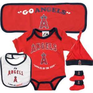  Los Angeles Angels of Anaheim Newborn Red 5 Piece Hanger 