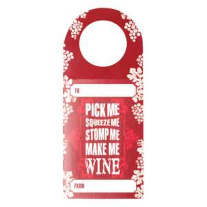 True Fabrications Make Me Wine Bottle Neck Gift Tag  