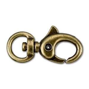  30mm Oval Antique Brass Plated Swivel Lobster Clasp: Arts 