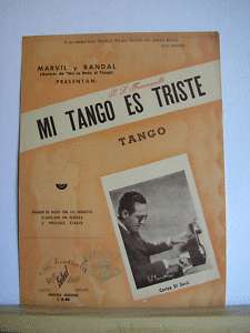 MI TANGO ES TRISTE sheet music MARVIL / RANDAL  
