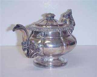 ANTIQUE ENGLISH OLD SHEFFIELD GEORGIAN SILVER PLATE TEA SET C.1825 