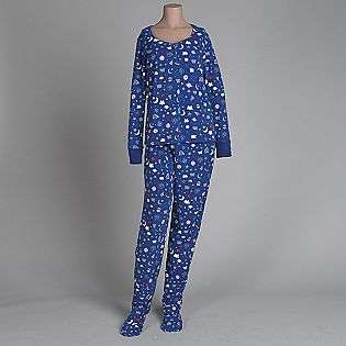 Womens Two Piece Fleece Footie Pajamas  Joe Boxer Clothing Intimates 