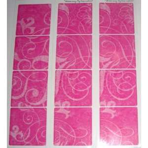  Dry Erase Wall Decals (Pink Square Tiles) 24 Pc. Set 