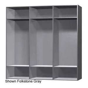   15 X 72 Solid Plastic Locker 3 Wide Cubbie Charcoal 