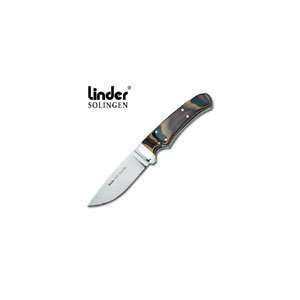 Linder Pakkawood Multicolor Plain Hunter Knife  Sports 