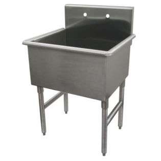   commercial freestanding laundry utility sink  Brushed Stainless Steel