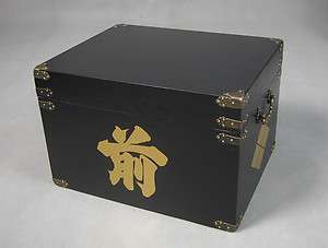 Wooden Japanese Storage Box / Chest   Gusto Samuria Helmet Armor Bitsu 