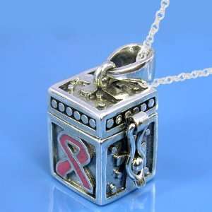   Silver Pink Enamel Prayer Box  Arts, Crafts & Sewing