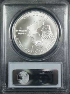 1991 D $1 Commemorative KOREA Silver Dollar PCGS MS70  