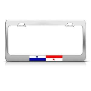Panama Flag Panaman Country Metal license plate frame Tag Holder