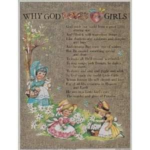  Why God Loves Girls Poster Print: Home & Kitchen