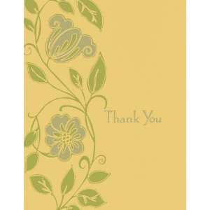  CR Gibson Box of 6 Letterpress Folded Thank You Cards 
