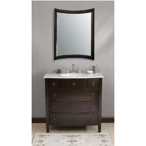 Virtu USA LS 1041T Venice 36 Inch Single Sink Bathroom Vanity with 