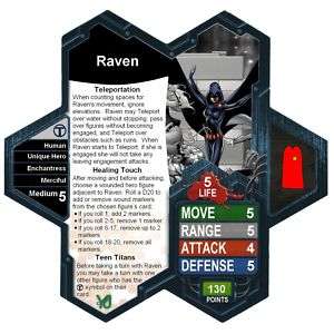 Custom Heroscape DC Raven Teen Titans  