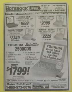 Toshiba Laptop Satellite 2500CDS