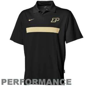   Purdue Boilermakers Black 2011 Coaches Spread Option Performance Polo