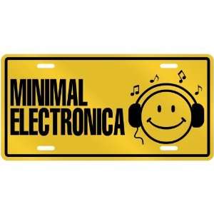 NEW  SMILE !   I LISTEN MINIMAL ELECTRONICA  LICENSE PLATE SIGN 