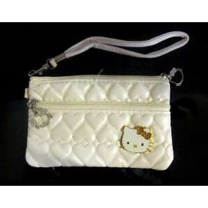  Hello Kitty Pouch White With Front Pocket 