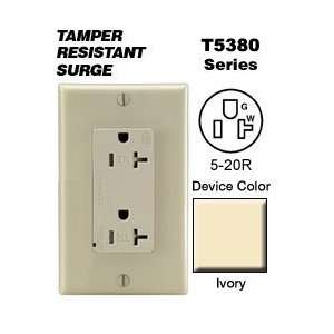  Leviton T5380 I Decora Surge Duplex Receptacle Tamper 