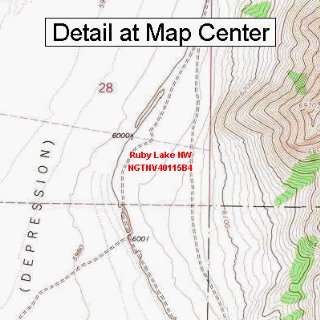  USGS Topographic Quadrangle Map   Ruby Lake NW, Nevada 