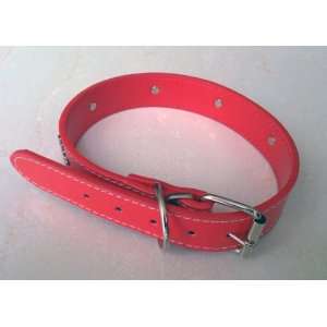   Dog a Cute Dog Leather Big Collar, BIg, 1 x 20, RED