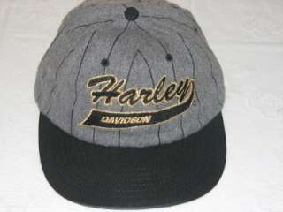 HARLEY DAVIDSON GRAY WOOL EMBROIDERED BASEBALL HAT CAP NEW  