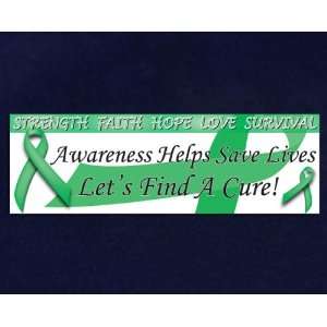  Green Ribbon Banner   Lets Find A Cure Arts, Crafts 