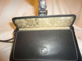 COACH Auth Small Black Leather Wristlet Wallet Purse NWOT!!!  
