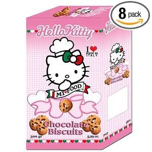 Hello Kitty Food Biscuits, Chocolate Chip, 5.29 Ounce Boxes (Pack of 8 