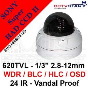   Dome CCTV Camera 24 IR LEDs 80ft WDR / BLC / HLC / OSD