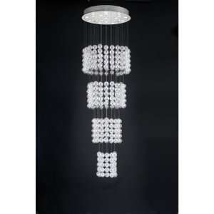 PLC Lighting 96956 PC Oxygen 19 Light Chandeliers in Polished Chrome